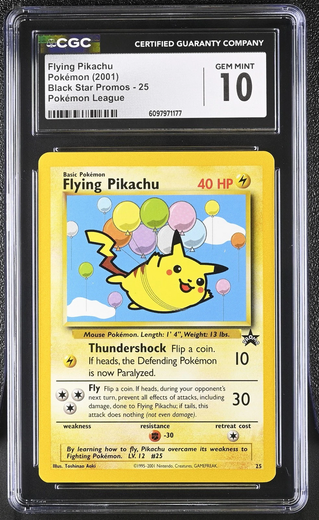 2001 Flying Pikachu – Promo Holo – Wizards Black Star Promo - 25 -CGC 10 Gem Mint