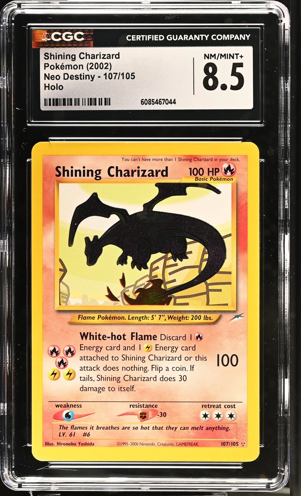 2002 Shining Charizard – Shining Rare – Neo Destiny – 107/105 – CGC 8.5